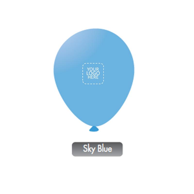 Standard Balloons - Sky Blue with Logo